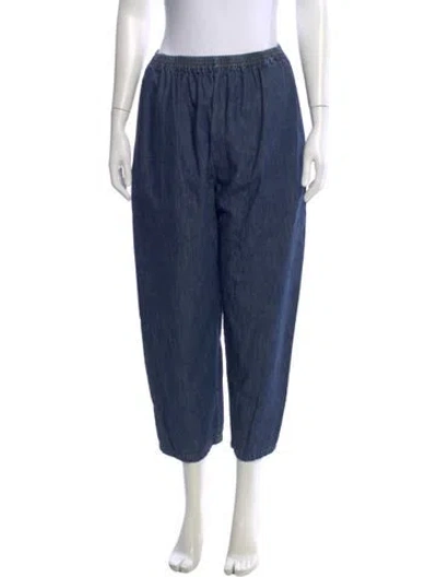 Pre-owned Eskandar Wide Leg Pants In Blue