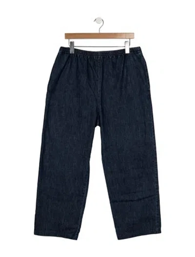 Pre-owned Eskandar Wide Leg Pants In Blue