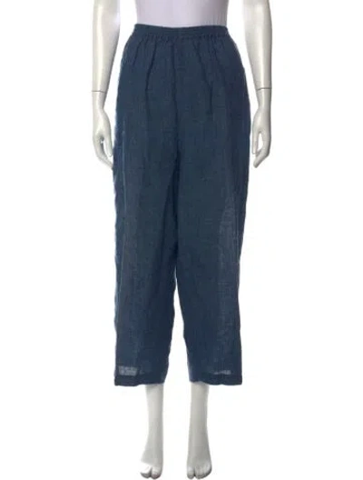 Pre-owned Eskandar Wide Leg Pants In Blue