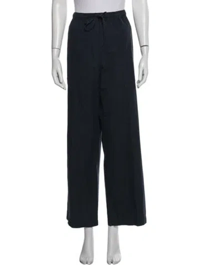 Pre-owned Eskandar Wide Leg Pants In Blue