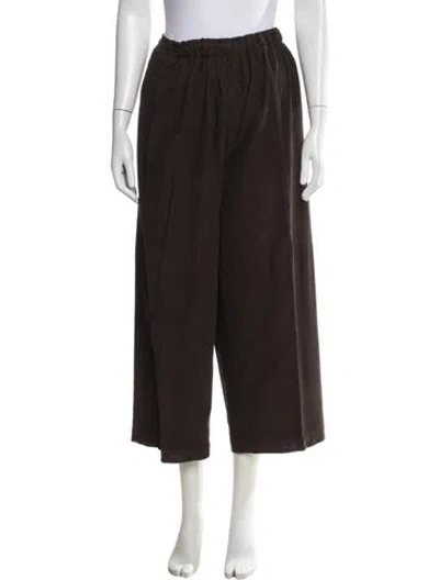 Pre-owned Eskandar Wide Leg Pants In Brown