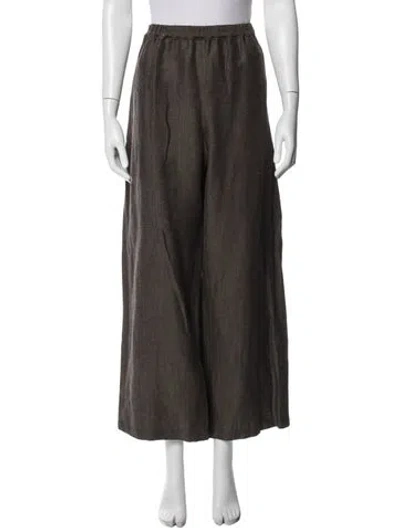 Pre-owned Eskandar Wide Leg Pants In Brown
