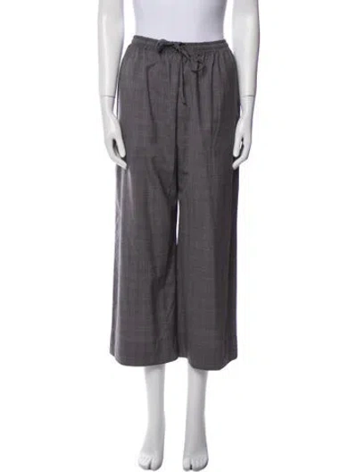 Pre-owned Eskandar Wide Leg Pants In Gray