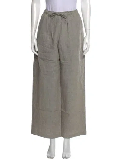 Pre-owned Eskandar Wide Leg Pants In Gray