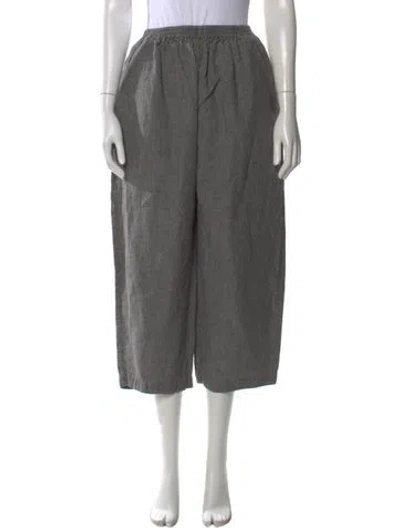 Pre-owned Eskandar Wide Leg Pants In Gray
