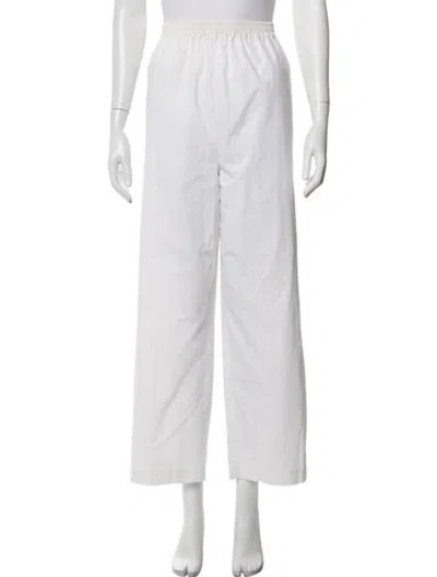Pre-owned Eskandar Wide Leg Pants In White