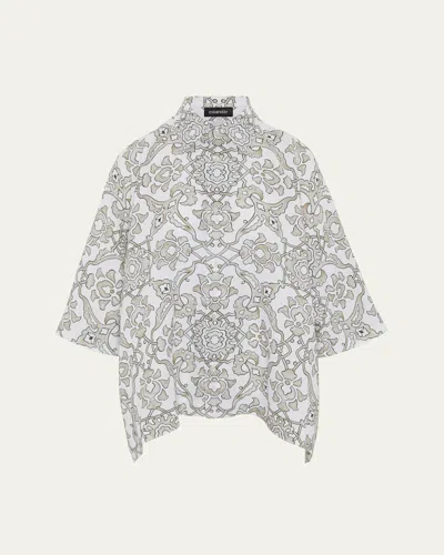 ESKANDAR WIDE SHORT-SLEEVE SHIRT WITH COLLAR (MID PLUS LENGTH)