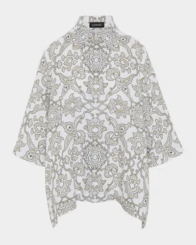 ESKANDAR WIDE SHORT-SLEEVE SHIRT WITH COLLAR (MID PLUS LENGTH)
