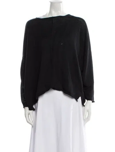 Pre-owned Eskandar Wool Bateau Neckline Sweater In Gray