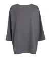 Eskandar Wool Boat-neck Top In Gray