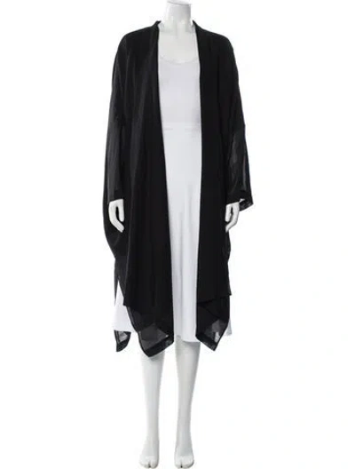 Pre-owned Eskandar Wool Cape In Black