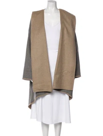 Pre-owned Eskandar Wool Cape In Gray