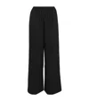 Eskandar Elasticated Waist Linen-voile Trousers In Black