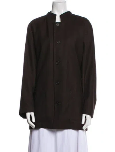 Pre-owned Eskandar Wool Coat In Brown