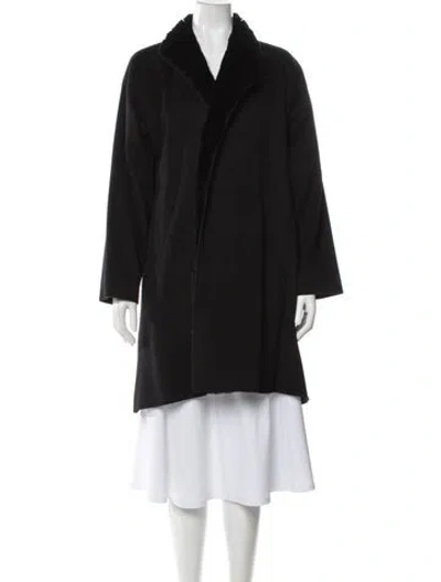 Pre-owned Eskandar Wool Fur Coat In Black