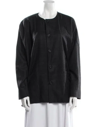 Pre-owned Eskandar Wool Jacket In Black