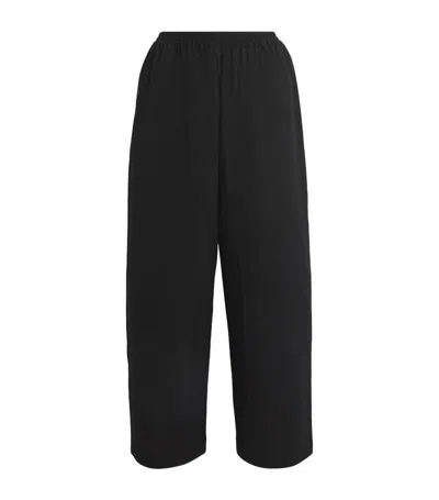 Eskandar Wool Japanese Trousers In Black