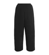 Eskandar Longer Japanese Trousers With Ankle Slits In Black