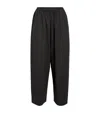 Eskandar Elasticated Waist Linen-voile Trousers In Black