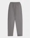 Eskandar Wool Japanese Trousers In Flannelgrey