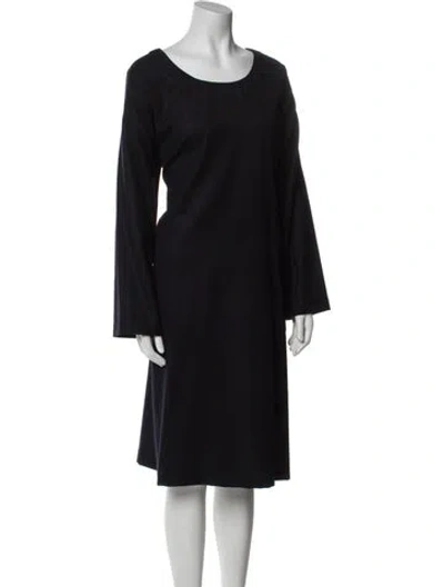 Pre-owned Eskandar Wool Knee-length Dress In Blue