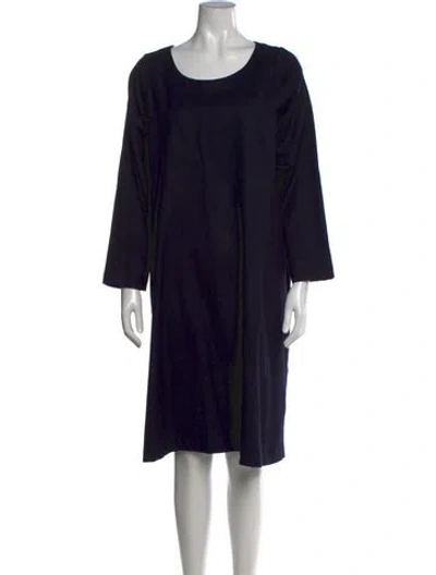 Pre-owned Eskandar Wool Knee-length Dress In Blue
