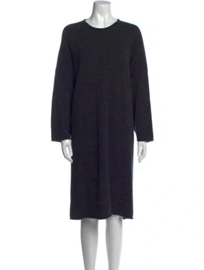 Pre-owned Eskandar Wool Knee-length Dress In Gray