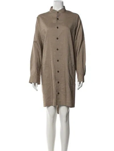 Pre-owned Eskandar Wool Knee-length Dress In Neutral