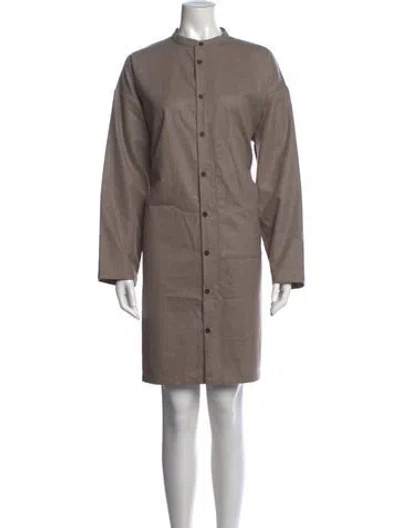 Pre-owned Eskandar Wool Knee-length Dress In Neutrals
