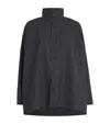 Eskandar Wool-linen Double Stand-collar Shirt In Grey