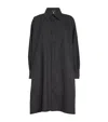 Eskandar Wool-linen Wide A-line Shirt Jacket In Grey