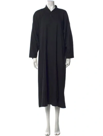 Pre-owned Eskandar Wool Long Dress In Black