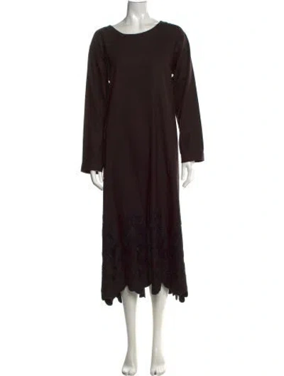 Pre-owned Eskandar Wool Long Dress In Black