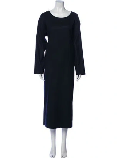 Pre-owned Eskandar Wool Long Dress In Blue