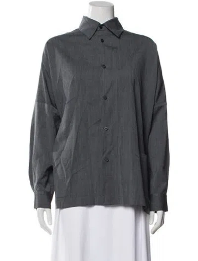Pre-owned Eskandar Wool Long Sleeve Top In Gray