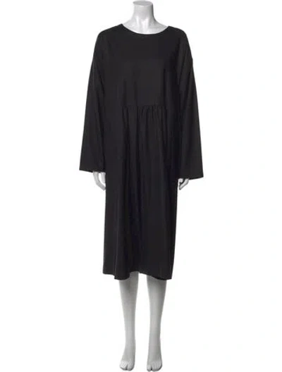 Pre-owned Eskandar Wool Midi Length Dress In Multi