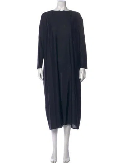 Pre-owned Eskandar Wool Midi Length Dress W/ Tags In Blue