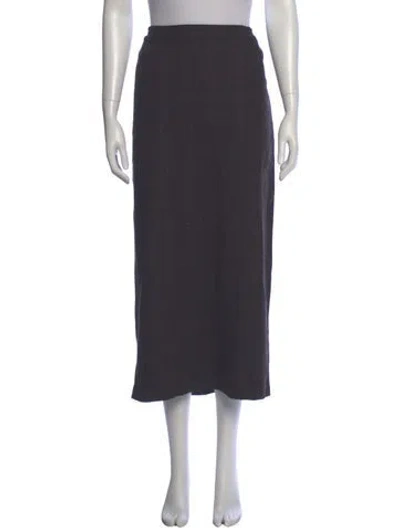 Pre-owned Eskandar Wool Midi Length Skirt In Gray