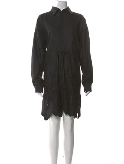 Pre-owned Eskandar Wool Mini Dress In Black