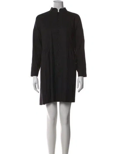 Pre-owned Eskandar Wool Mini Dress In Black