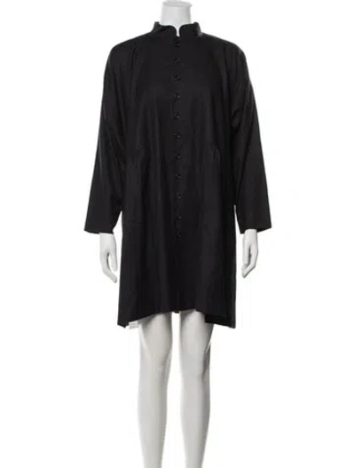 Pre-owned Eskandar Wool Mini Dress In Black