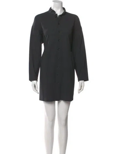 Pre-owned Eskandar Wool Mini Dress In Gray