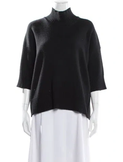 Pre-owned Eskandar Wool Mock Neck Sweater In Gray