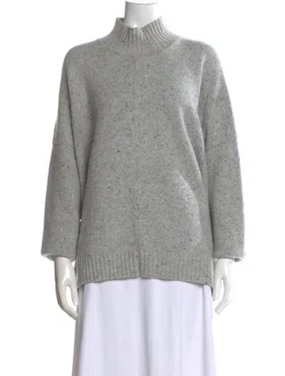 Pre-owned Eskandar Wool Mock Neck Sweater In Gray