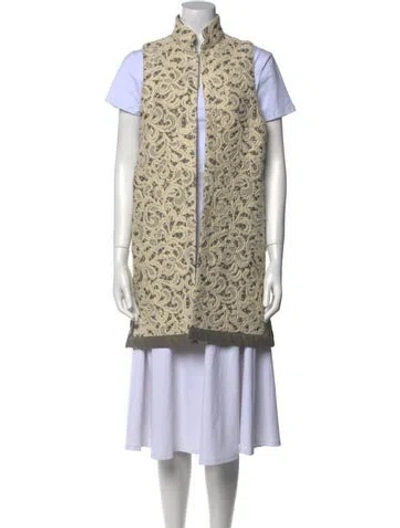 Pre-owned Eskandar Wool Mock Neck Sweater In Neutral