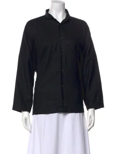 Pre-owned Eskandar Wool Mock Neck Sweatshirt In Black