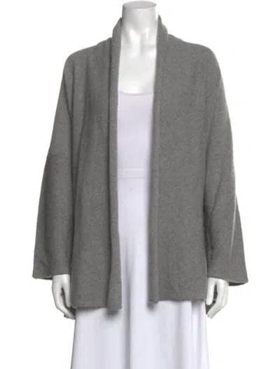 Pre-owned Eskandar Wool Open Front Sweater In Grey