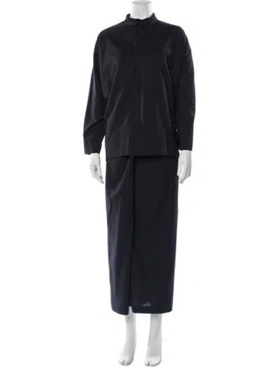 Pre-owned Eskandar Wool Pant Set In Blue