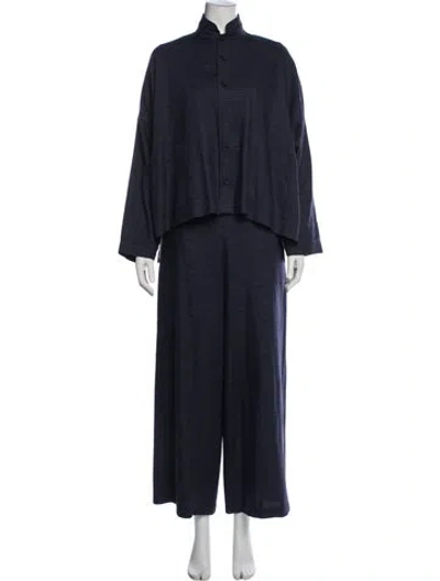 Pre-owned Eskandar Wool Pant Set In Blue