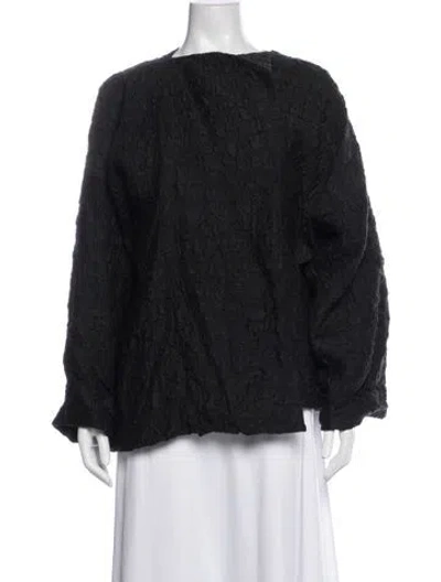 Pre-owned Eskandar Wool Patterned Jacket In Black
